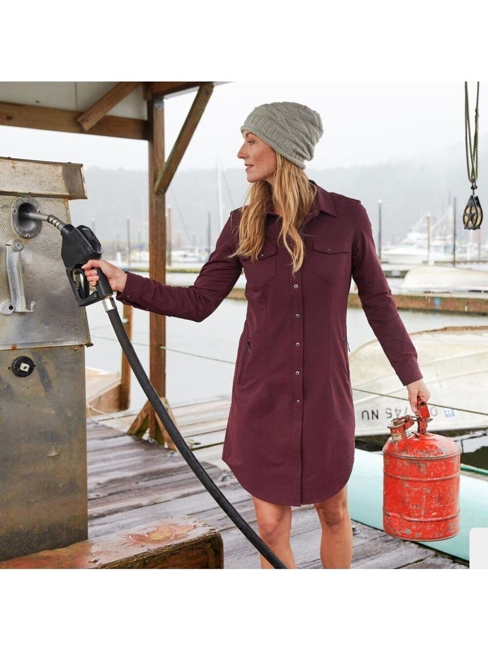 DULUTH TRADING CO ‘Flexpedition’ Water-Repellent Dress - Picture 3 of 17
